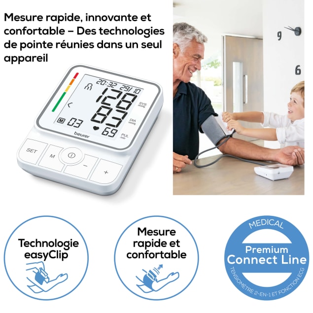 Tensiomètre électronique brassard EasyClip Beurer 2