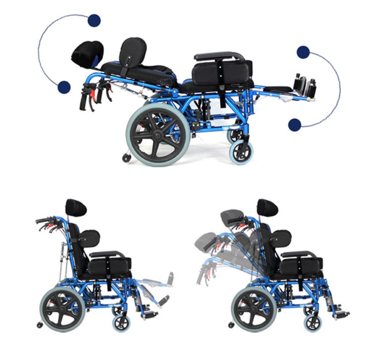Fauteuil roulant hémiplégique inclinable 4