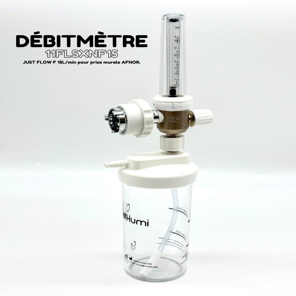 Débitmètre 15L/min prise murale AFNOR 3