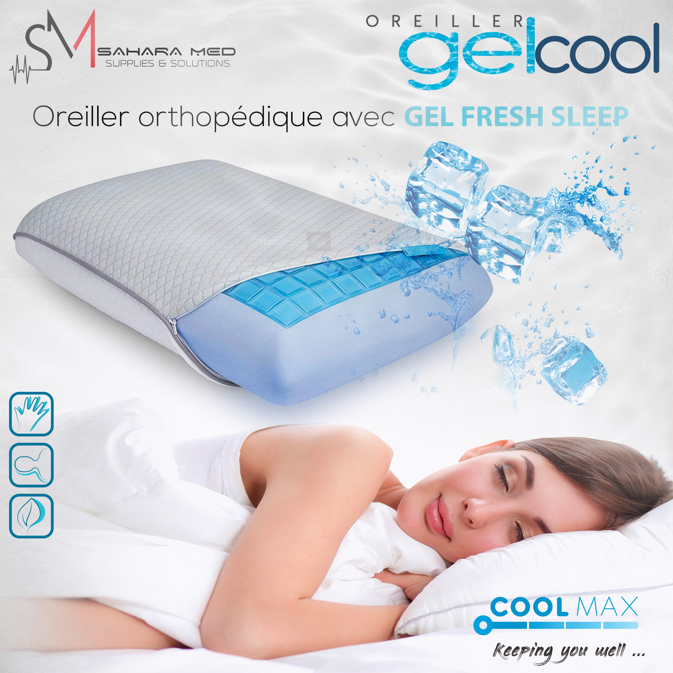Oreiller avec GEL FRESH SLEEP 3