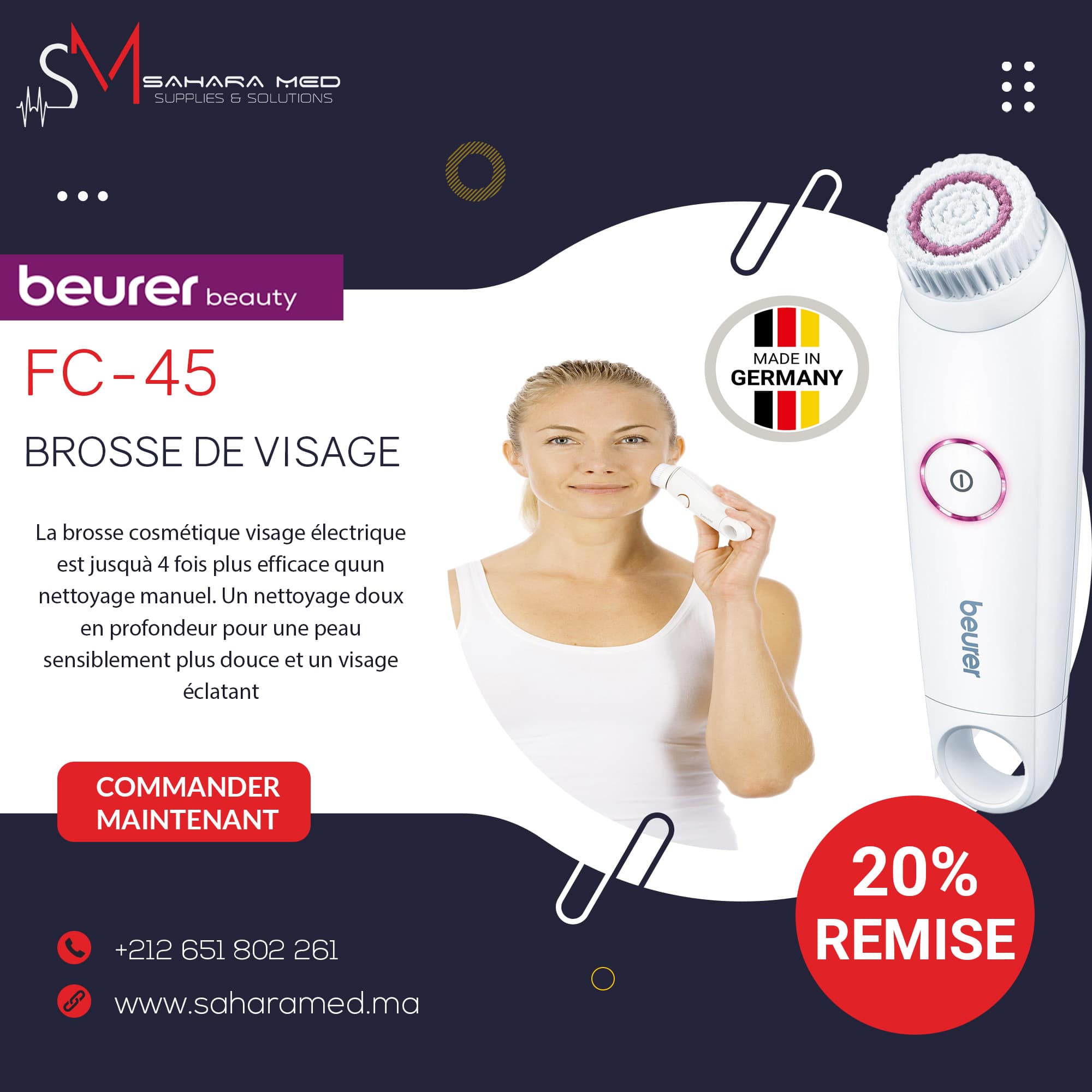 Brosse cosmétique visage 2