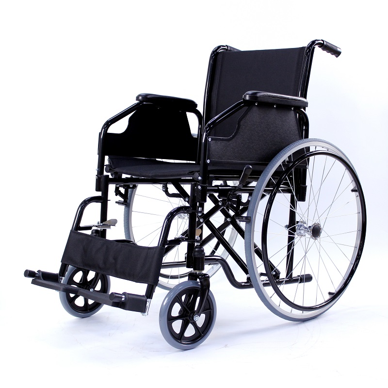 Fauteuil roulant en acier pliable