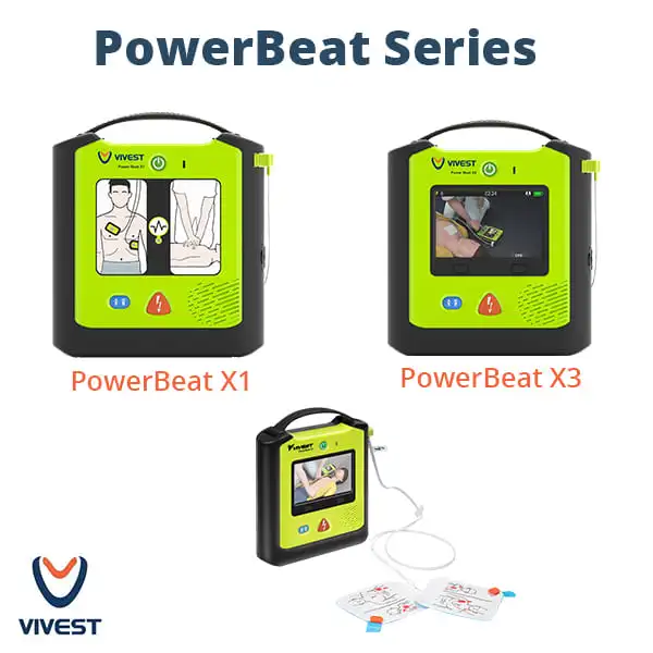 Défibrillateur AED PowerBeat series VIVEST 2