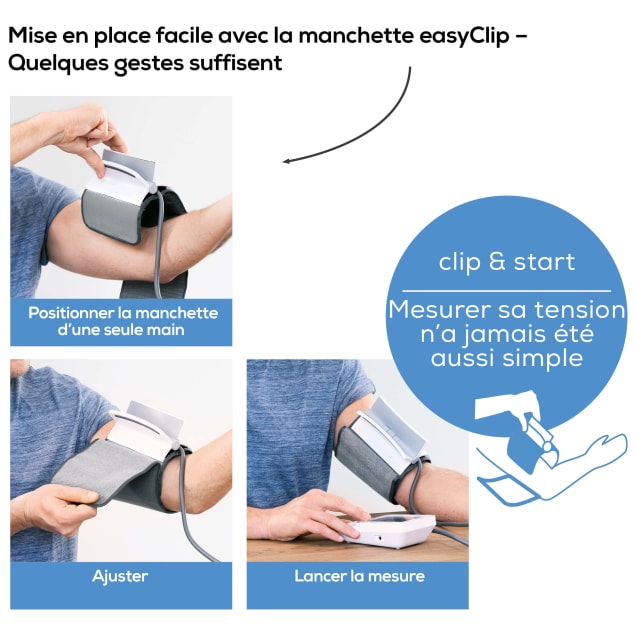 Tensiomètre électronique brassard EasyClip Beurer 4