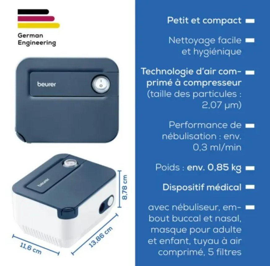 Nébuliseur aérosol compact - Beurer 3